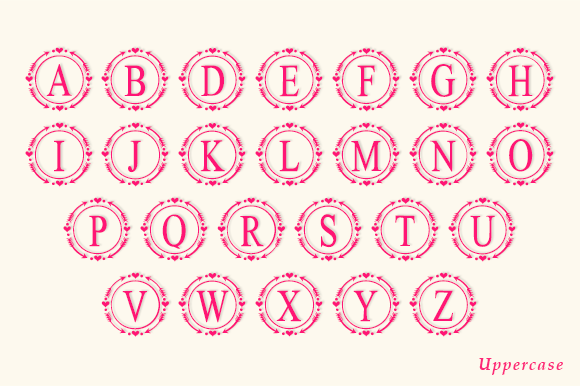 Heart Arrow Monogram Font - Preview 3