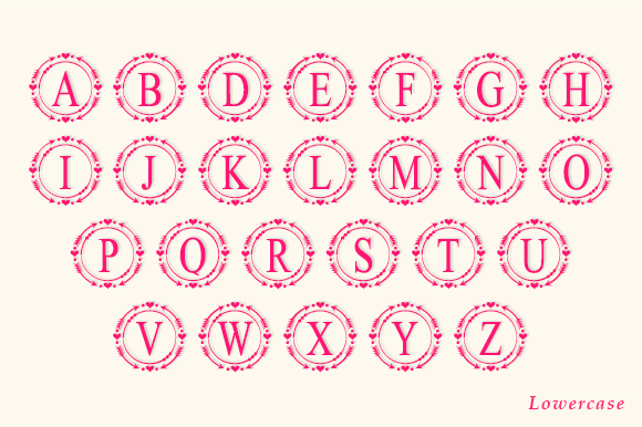 Heart Arrow Monogram Font - Preview 4