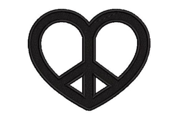 Hippie Heart Shaped Peace Sign
