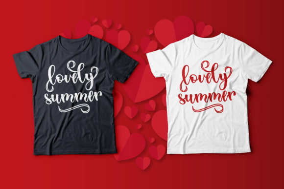 Lovely Summer Font PNG with transparent background - Preview 2