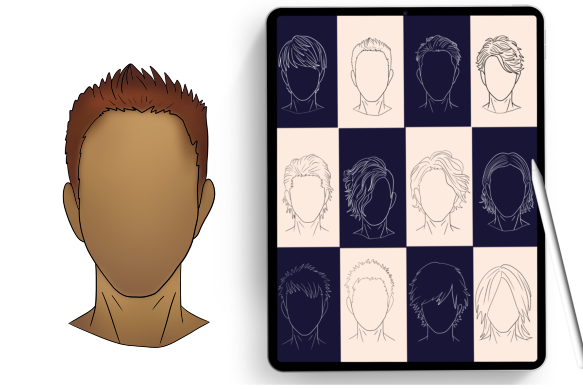 Procreate Anime Hair Styles,36 Stamps - photo 2