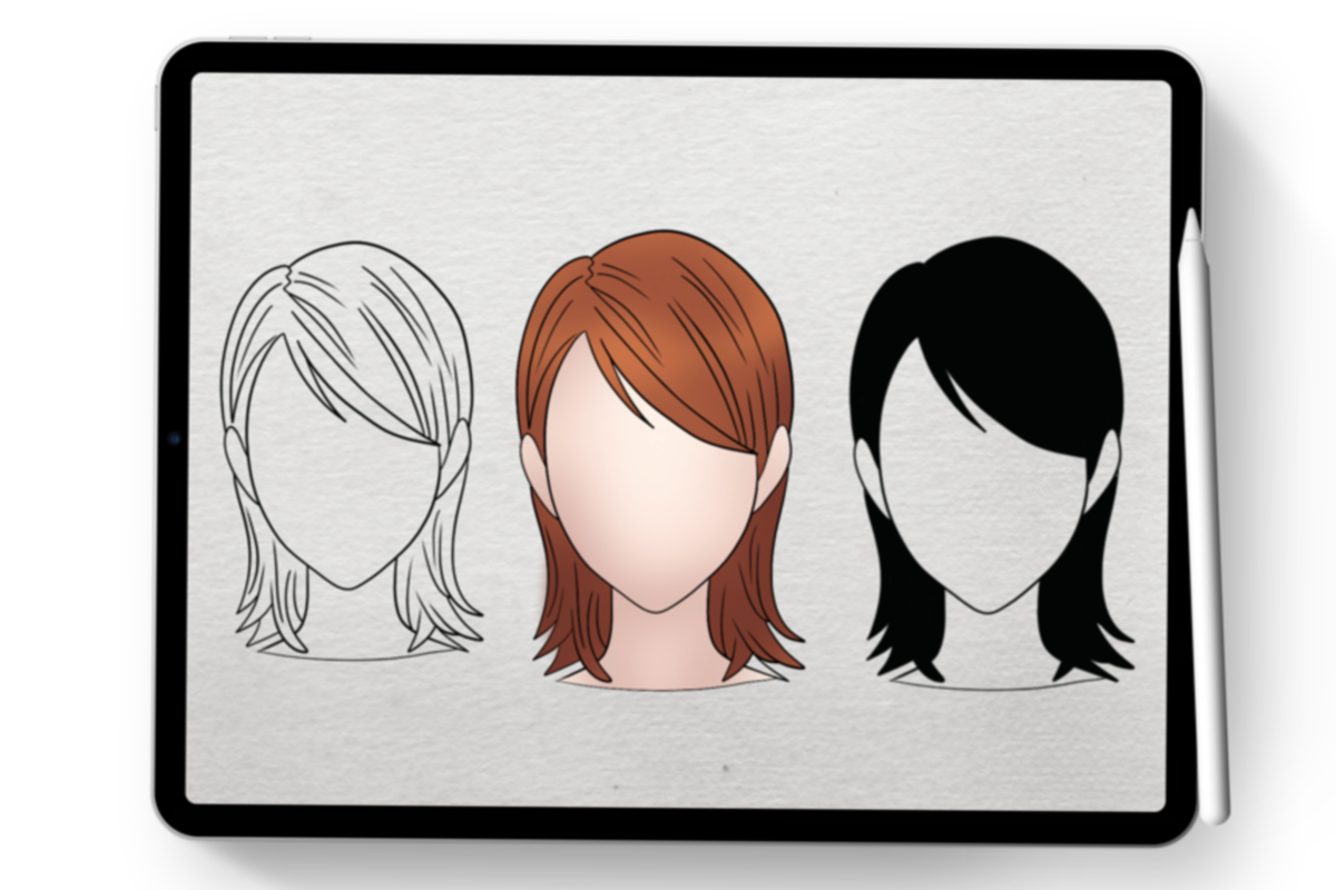 Procreate Anime Hair Styles,36 Stamps - photo 5