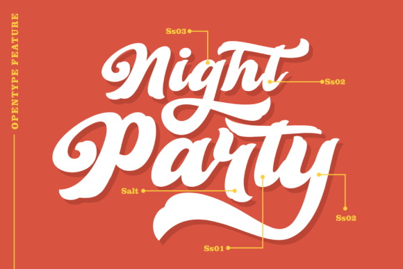 Retro Young Font PNG with transparent background - Preview 1