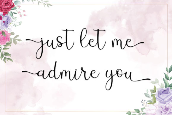 Rosebright Font PNG with transparent background - Preview 4