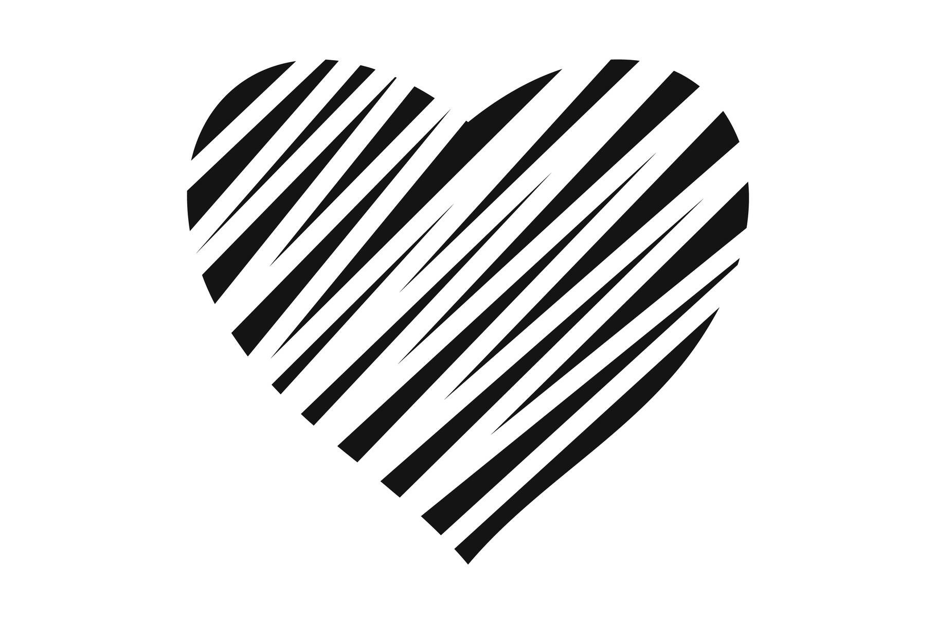 Shaded Heart Icon, Simple Style. Graphic by anatolir56 · Creative Fabrica