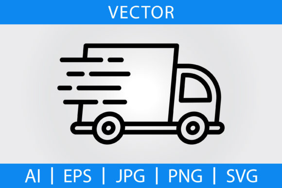 Vector Fast Delivery Outline Icon Graphic by Muhammad Ali · Creative ...