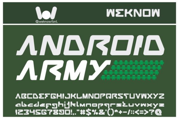 Android Robot Font - Preview 4