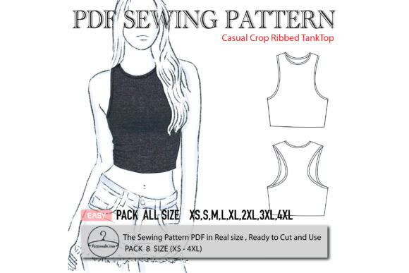 Casual Crop Ribbed TankTop