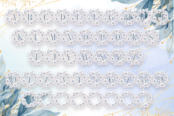 Floral Baby Monogram Font - Preview 3