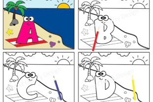 KDP Alphabet Summer Coloring Book & Page Graphic by Miss Cherry Designs ...