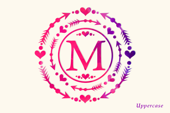 Love Arrow Monogram Font font preview - 1
