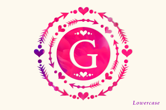 Love Arrow Monogram Font font preview - 2