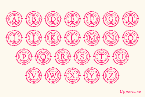 Love Arrow Monogram Font font preview - 3