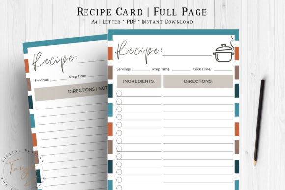 Recipe Page, Recipe Card