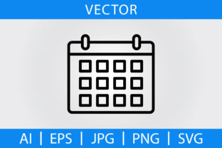 Vector Calendar Outline Icon Graphic by Muhammad Ali · Creative Fabrica
