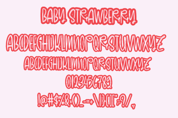 Baby Strawberry Font - Preview 4