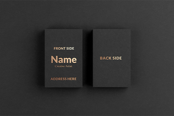 Gold Foil Business Card Mockup PSD Graphic by sobuj23823 · Creative Fabrica