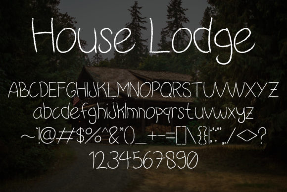 House Lodge Font PNG with transparent background - Preview 4