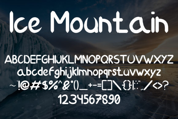 Ice Mountain Font PNG with transparent background - Preview 4