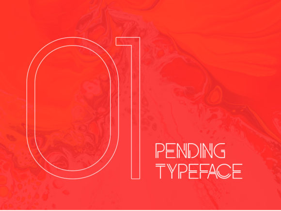 Pending Font PNG with transparent background - Preview 4