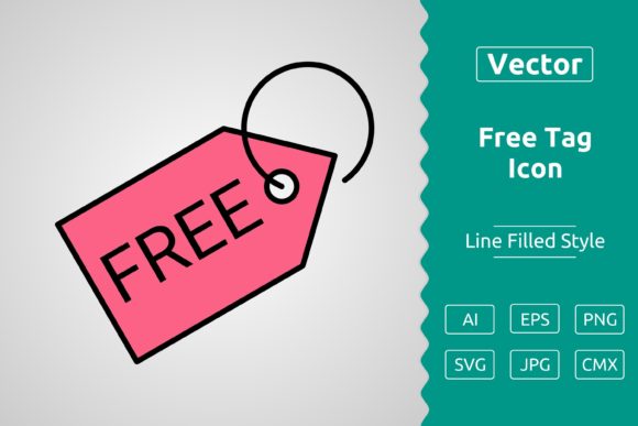 Vector Free Tag Outline Icon Design Graphics