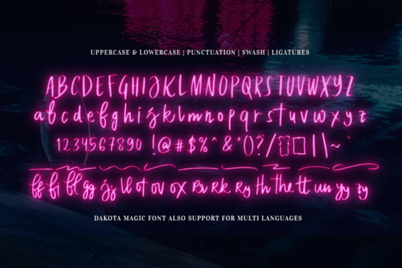 Dakota Magic! Glowing Font - Preview 4