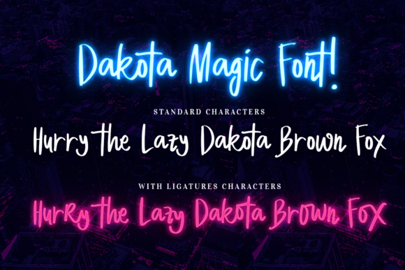 Dakota Magic! Glowing Font - Preview 6