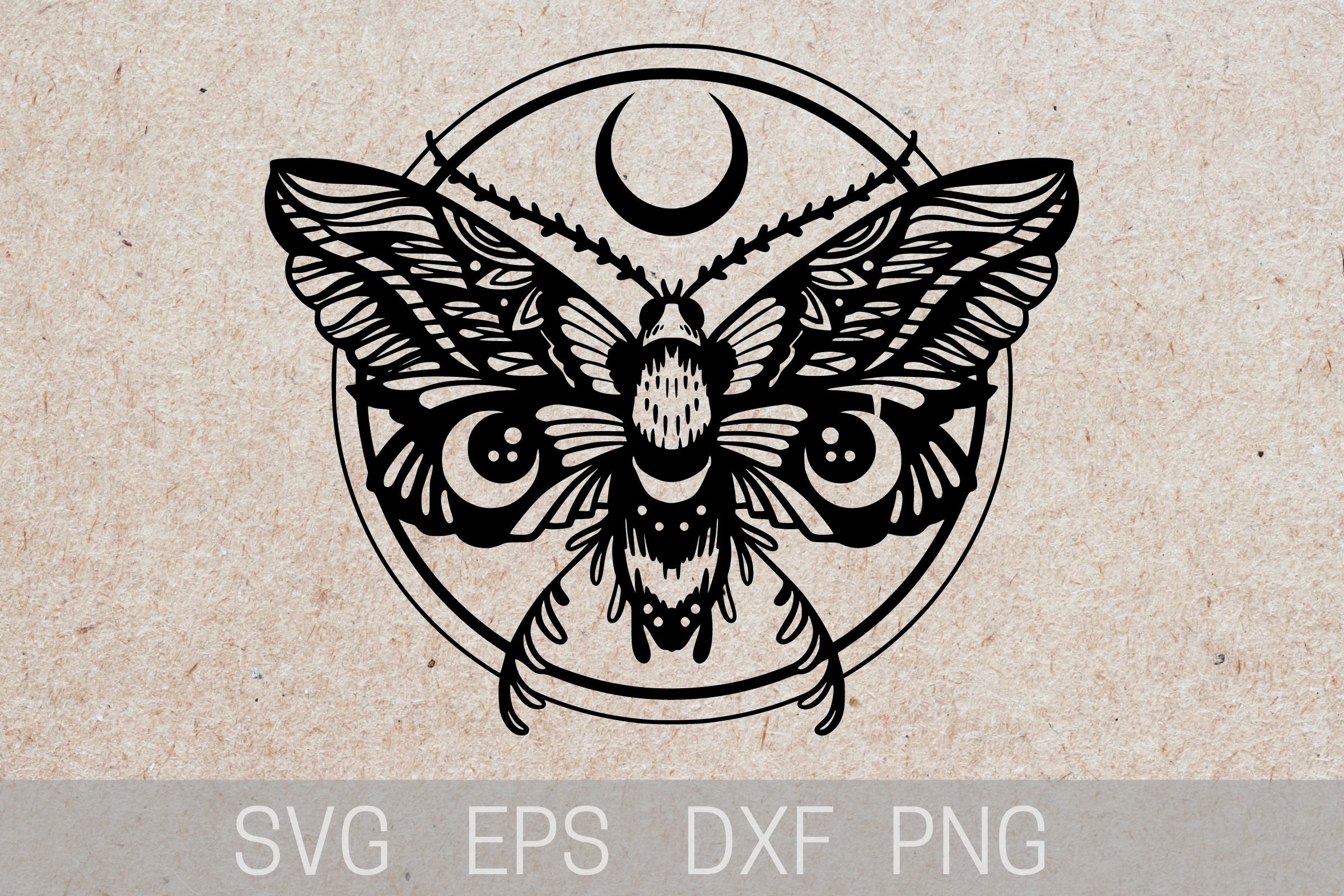 Death Moth Tattoo Stencil, Death Moth Graphic by tattooworker ...