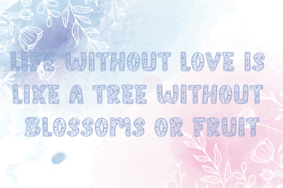 Flower Soon Font PNG with transparent background - Preview 1