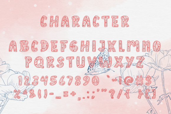 Flower Soon Font PNG with transparent background - Preview 2