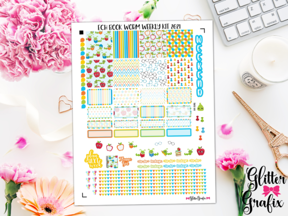 Horizontal Planner Stickers Printable