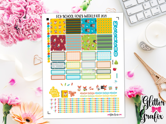 Horizontal Planner Stickers Printable