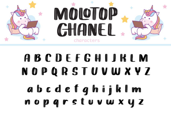 Molotop Chanel Font PNG with transparent background - Preview 2