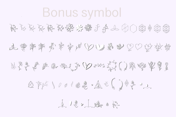 Plant Love Font PNG with transparent background - Preview 4