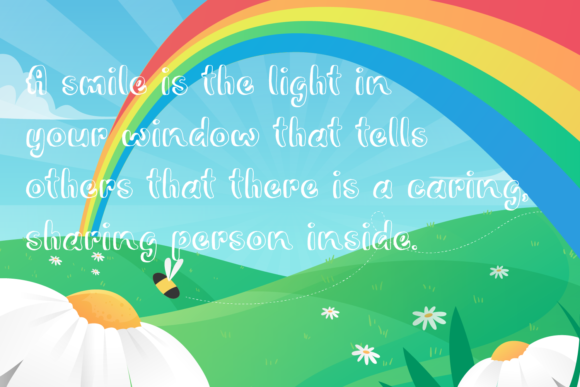 Rainbow Drawn Font PNG with transparent background - Preview 1
