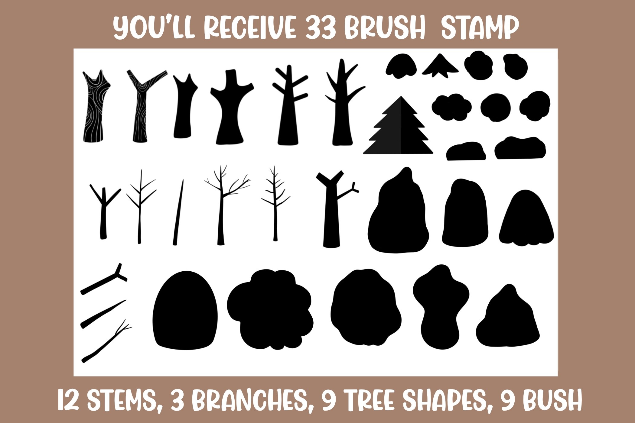 DIY Tree Procreate Brush Stamp - photo 2