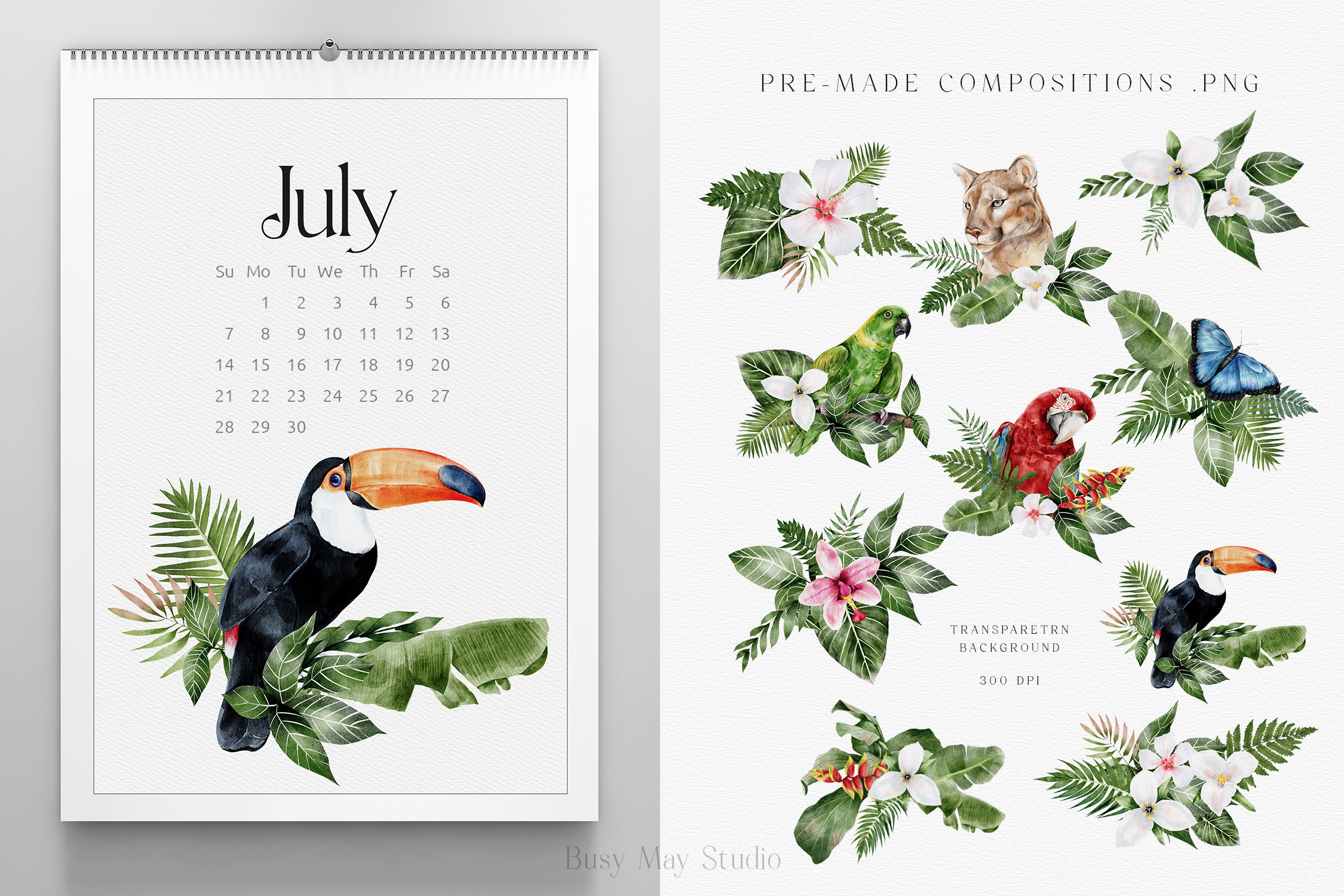 Modern Watercolor Rainforest Collection - photo 6