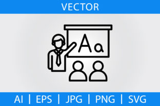 Vector Classroom Lecture Outline Icon Graphic by Muhammad Ali ...