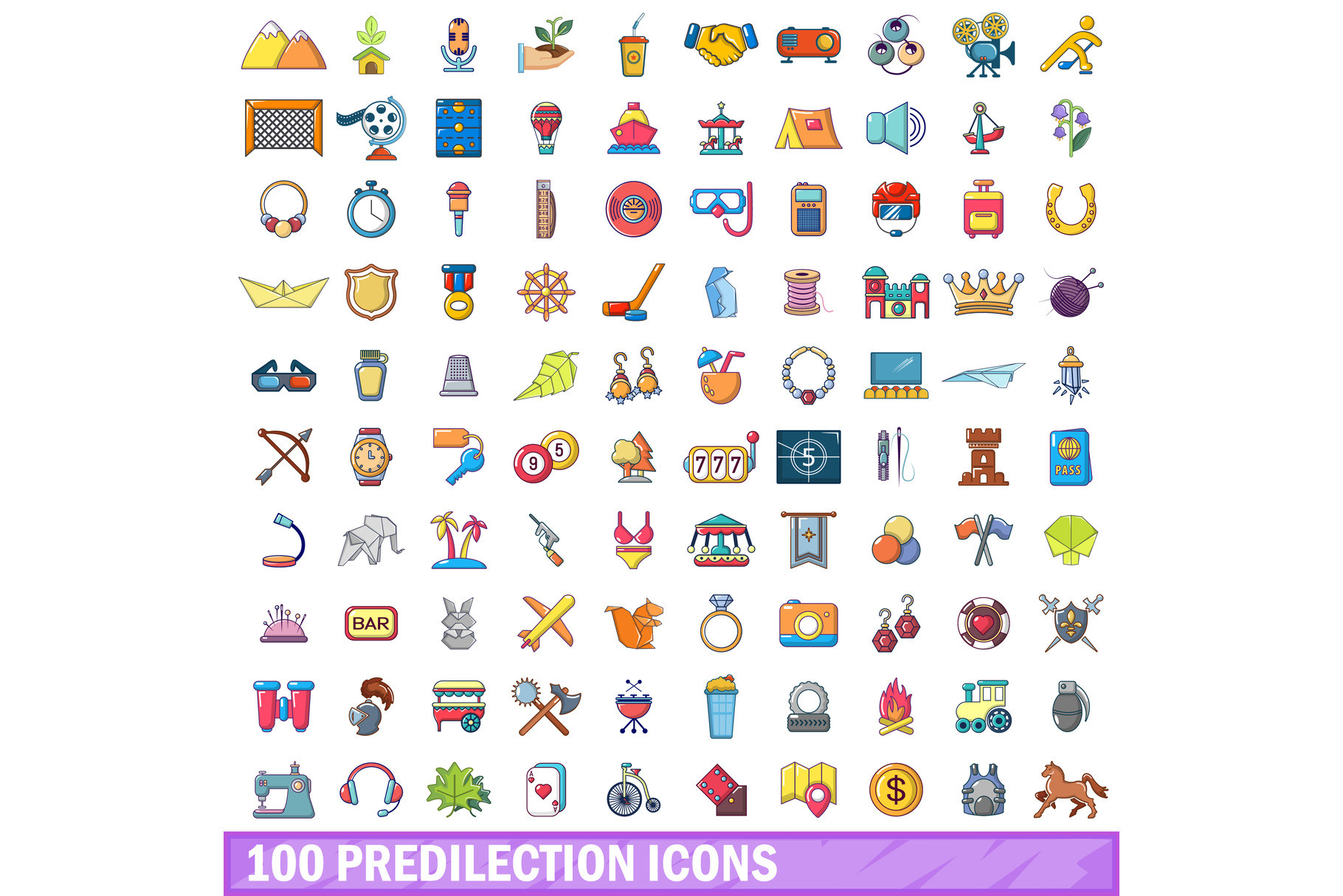 100 Predilection Icons Set Graphic by ylivdesign · Creative Fabrica