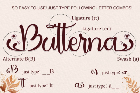 Butterna Font - Preview 4