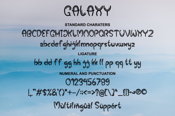 Galaxy Font - Preview 4