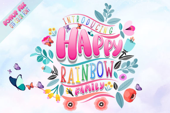 Happy Rainbow Family Fonts 1
