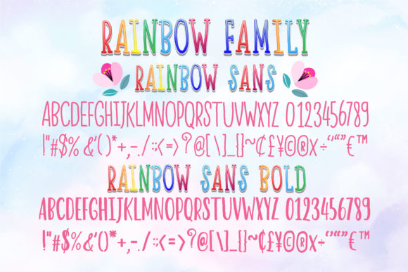 Happy Rainbow Family Font - Preview 6