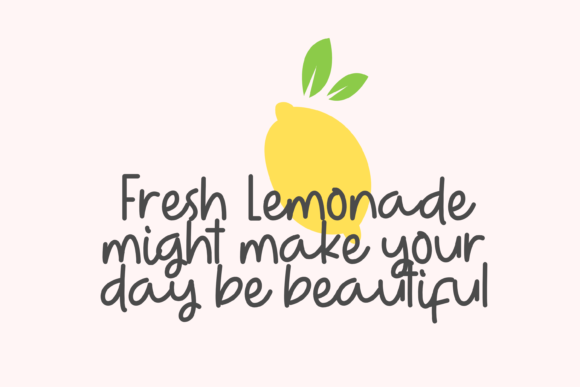 Hello Lemonade Font PNG with transparent background - Preview 2