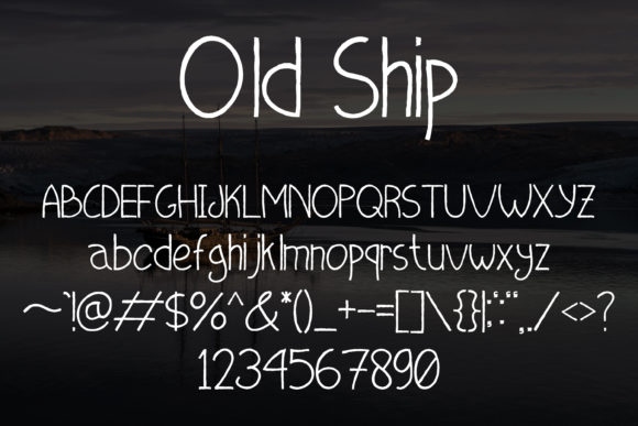 Old Ship Font PNG with transparent background - Preview 4