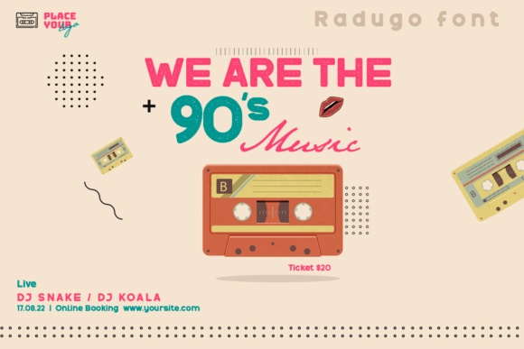Radugo Font font preview - 2