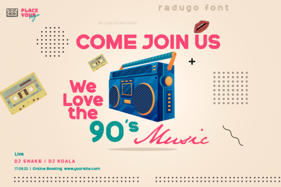 Radugo Font font preview - 3