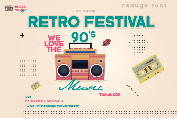 Radugo Font font preview - 4