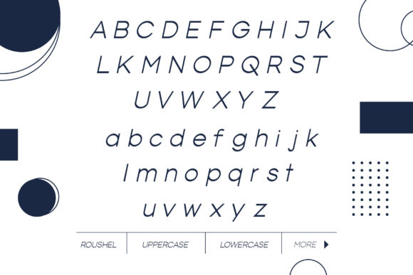 Roushel Font PNG with transparent background - Preview 6