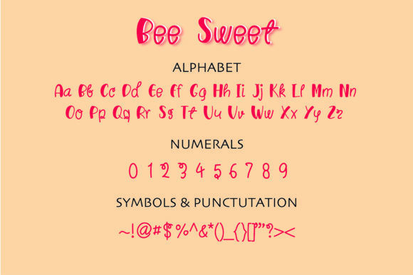 Bee Sweet Font - Preview 1